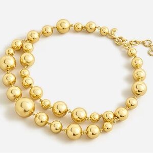 J Crew Chunky Layered Metallic Gumball Necklace